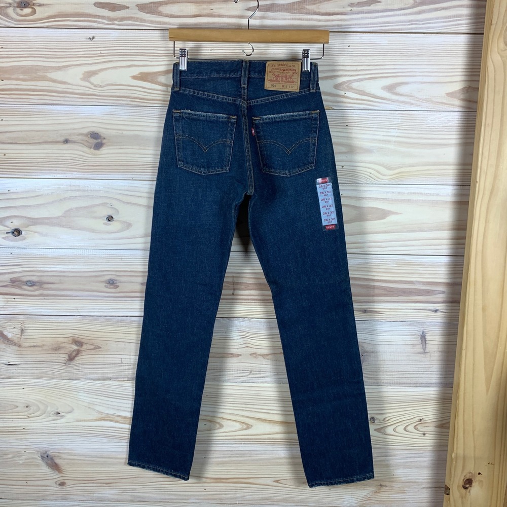Levi's 501 Jeans Women 26x32 Dark Wash Straight Leg High Rise Button Fly Vintage